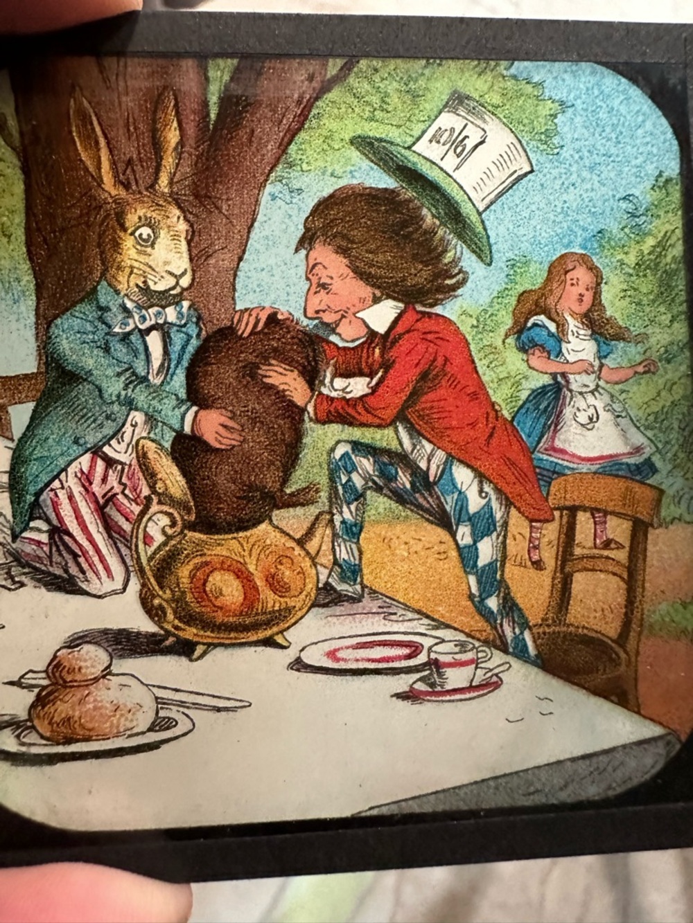Alice in Wonderland Primus Magic Lantern Slides #777 Chapter II complete set box - Picture 13 of 16